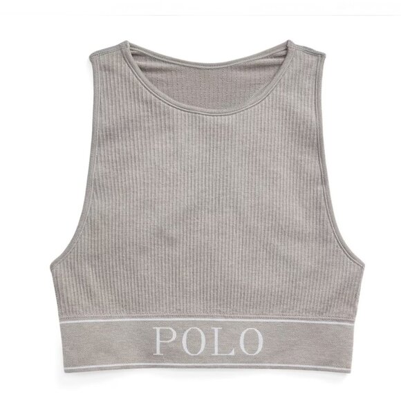 NWT Polo Ralph Lauren Seamless Cropped Jewelneck Tank / Bralette - Picture 2 of 7